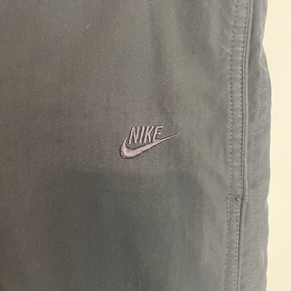 Vintage Nike 90s Track Pants Men’s XL Black Polyester Logo Straight Lined Pocket - Picture 2 of 12